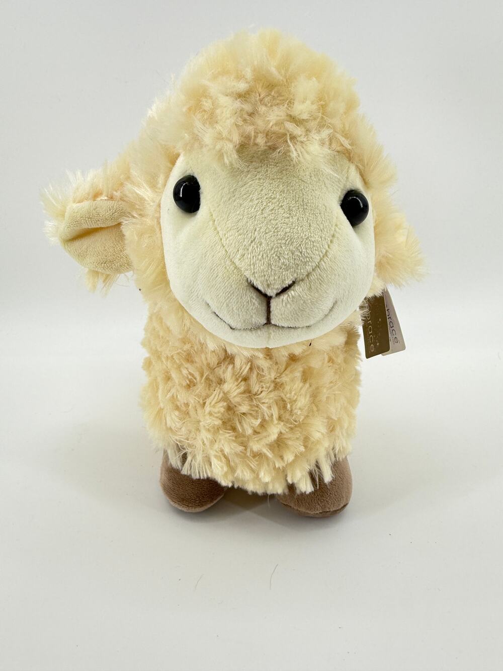 Plush Alpaca Llama Stuffed Animal Cream Fluffy Soft Toy Embrace 8x9 NWT
